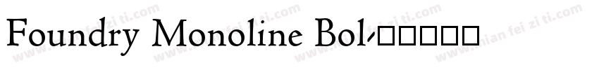 Foundry Monoline Bol字体转换